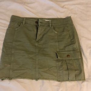 Green denim Zara skirt